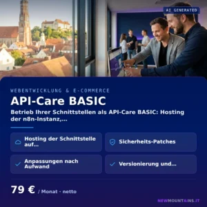 API-Care BASIC — Betrieb Ihrer Schnittstellen als API-Care BASIC: Hosting der n8n-Instanz,… von Newmountains.IT aus Landshut