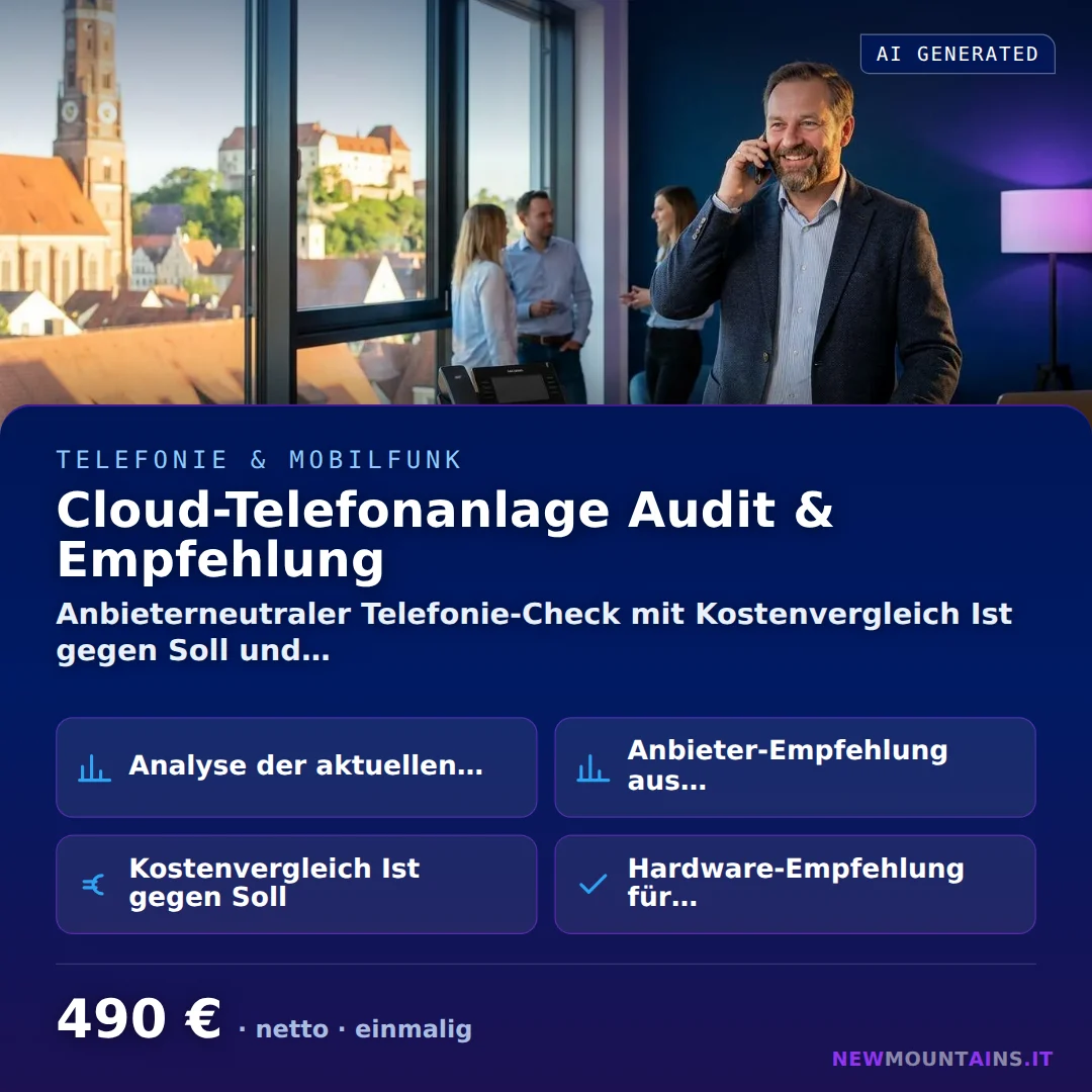 Cloud-Telefonanlage Audit & Empfehlung — Anbieterneutraler Telefonie-Check mit Kostenvergleich Ist gegen Soll und… von Newmountains.IT aus Landshut