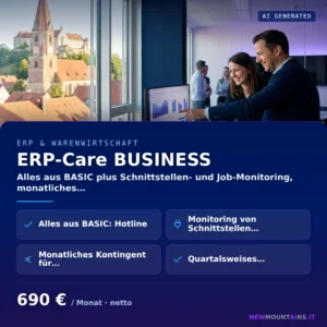ERP-Care BUSINESS — Alles aus BASIC plus Schnittstellen- und Job-Monitoring, monatliches… von Newmountains.IT aus Landshut