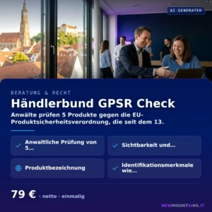 Händlerbund GPSR Check — Anwälte prüfen 5 Produkte gegen die EU-Produktsicherheitsverordnung, die seit dem 13. von Newmountains.IT aus Landshut