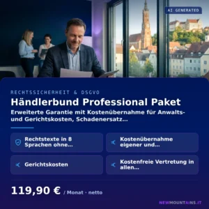 Händlerbund Professional Paket — Erweiterte Garantie mit Kostenübernahme für Anwalts- und Gerichtskosten, Schadenersatz… von Newmountains.IT aus Landshut