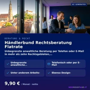 Händlerbund Rechtsberatung Flatrate — Unbegrenzte anwaltliche Beratung per Telefon oder E-Mail in mehr als zehn Rechtsgebieten,… von Newmountains.IT aus Landshut