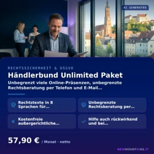 Händlerbund Unlimited Paket — Unbegrenzt viele Online-Präsenzen, unbegrenzte Rechtsberatung per Telefon und E-Mail… von Newmountains.IT aus Landshut