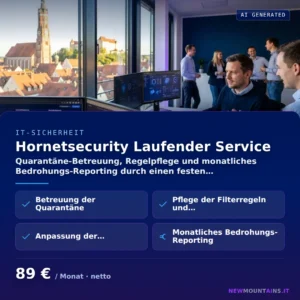 Hornetsecurity Laufender Service — Quarantäne-Betreuung, Regelpflege und monatliches Bedrohungs-Reporting durch einen festen… von Newmountains.IT aus Landshut