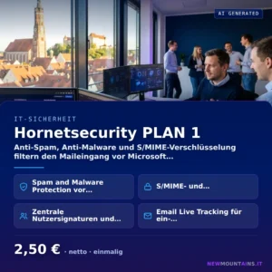Hornetsecurity PLAN 1 — Anti-Spam, Anti-Malware und S/MIME-Verschlüsselung filtern den Maileingang vor Microsoft… von Newmountains.IT aus Landshut