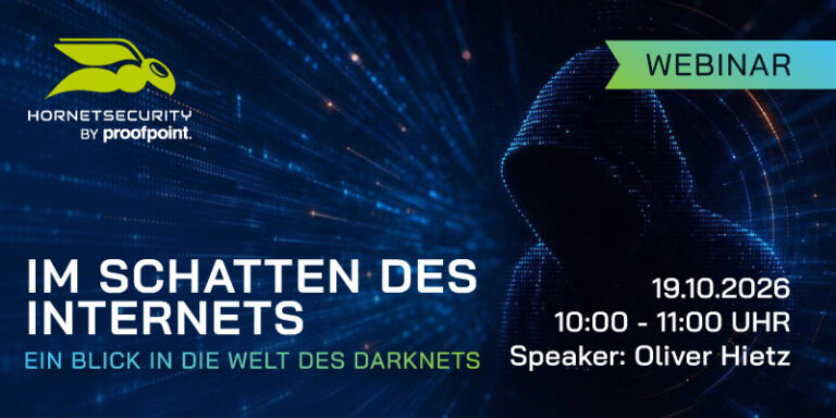 Hornetsecurity Webinar Im Schatten des Internets — ein Blick ins Darknet