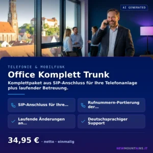 Office Komplett Trunk — Komplettpaket aus SIP-Anschluss für Ihre Telefonanlage plus laufender Betreuung. von Newmountains.IT aus Landshut
