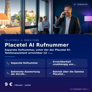 Placetel AI Rufnummer — Separate Rufnummer, unter der der Placetel KI-Telefonassistent erreichbar ist —… von Newmountains.IT aus Landshut