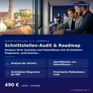 Schnittstellen-Audit & Roadmap — Analyse Ihrer Systeme und Datenflüsse mit Architektur-Diagramm, priorisierter… von Newmountains.IT aus Landshut