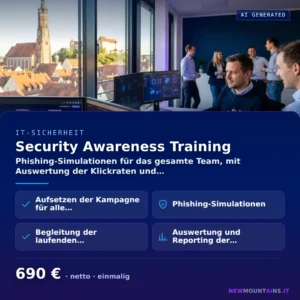 Security Awareness Training — Phishing-Simulationen für das gesamte Team, mit Auswertung der Klickraten und… von Newmountains.IT aus Landshut