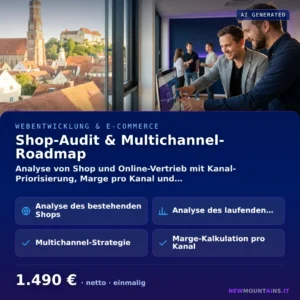 Shop-Audit & Multichannel-Roadmap — Analyse von Shop und Online-Vertrieb mit Kanal-Priorisierung, Marge pro Kanal und… von Newmountains.IT aus Landshut