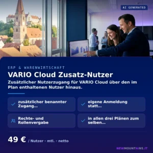 VARIO Cloud Zusatz-Nutzer — Zusätzlicher Nutzerzugang für VARIO Cloud über den im Plan enthaltenen Nutzer hinaus. von Newmountains.IT aus Landshut