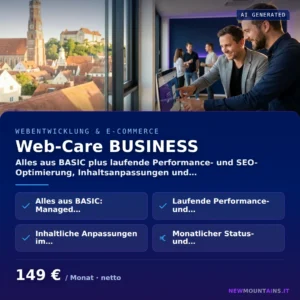 Web-Care BUSINESS — Alles aus BASIC plus laufende Performance- und SEO-Optimierung, Inhaltsanpassungen und… von Newmountains.IT aus Landshut