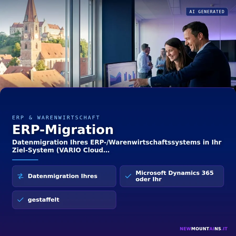 ERP-Migration – Datenmigration Ihres ERP-/Warenwirtschaftssystems in Ihr Ziel-System (VARIO Cloud | Newmountains.IT aus Landshut