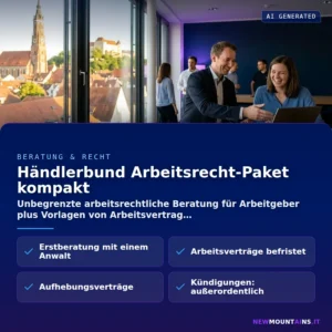 Händlerbund Arbeitsrecht-Paket kompakt – Unbegrenzte arbeitsrechtliche Beratung für Arbeitgeber plus Vorlagen von Arbeitsvertrag | Newmountains.IT aus Landshut