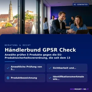 Händlerbund GPSR Check – Anwälte prüfen 5 Produkte gegen die EU-Produktsicherheitsverordnung, die seit dem 13 | Newmountains.IT aus Landshut