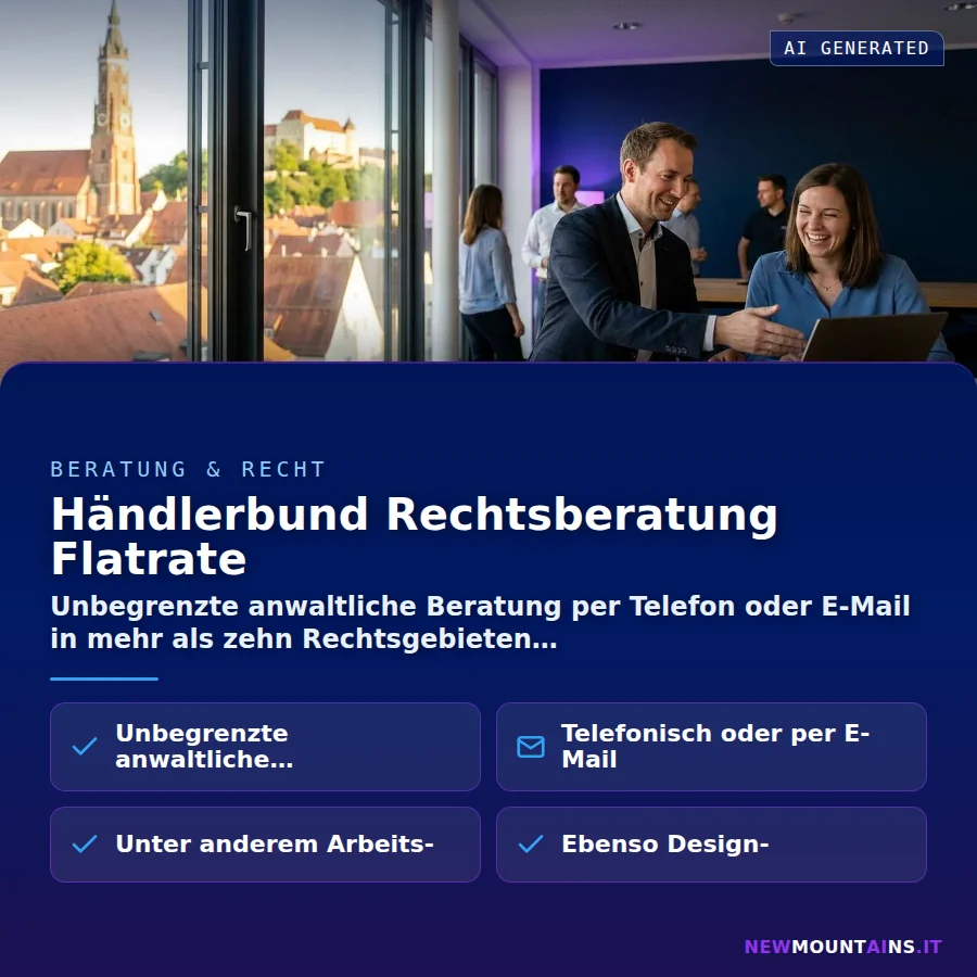Händlerbund Rechtsberatung Flatrate – Unbegrenzte anwaltliche Beratung per Telefon oder E-Mail in mehr als zehn Rechtsgebieten | Newmountains.IT aus Landshut