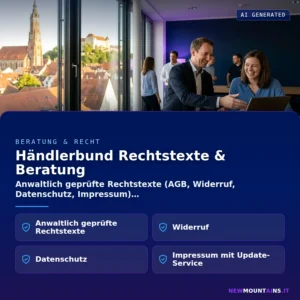 Händlerbund Rechtstexte & Beratung – Anwaltlich geprüfte Rechtstexte (AGB, Widerruf, Datenschutz, Impressum) | Newmountains.IT aus Landshut