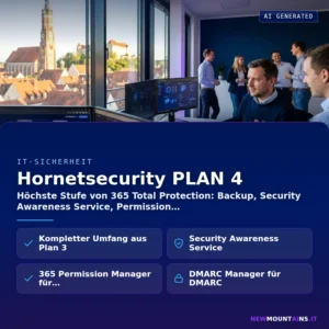 Hornetsecurity PLAN 4 – Höchste Stufe von 365 Total Protection: Backup, Security Awareness Service, Permission | Newmountains.IT aus Landshut
