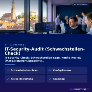 IT-Security-Audit (Schwachstellen-Check) – IT-Security-Check: Schwachstellen-Scan, Konfig-Review (M365/Netzwerk/Endpoint) | Newmountains.IT aus Landshut