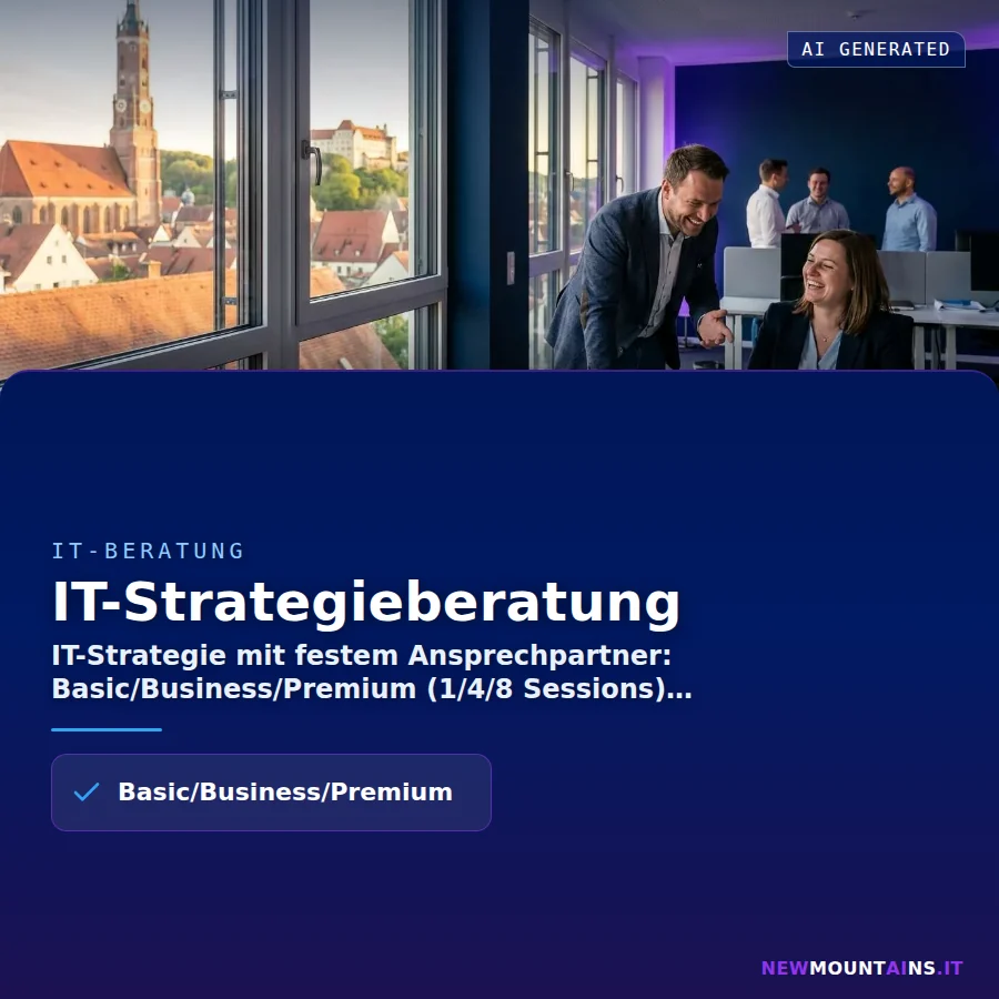 IT-Strategieberatung – IT-Strategie mit festem Ansprechpartner: Basic/Business/Premium (1/4/8 Sessions) | Newmountains.IT aus Landshut