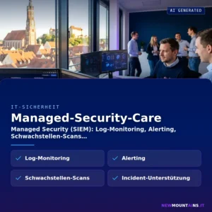 Managed-Security-Care – Managed Security (SIEM): Log-Monitoring, Alerting, Schwachstellen-Scans | Newmountains.IT aus Landshut
