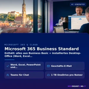 Microsoft 365 Business Standard – Enthält: alles aus Business Basic + installiertes Desktop-Office (Word, Excel | Newmountains.IT aus Landshut