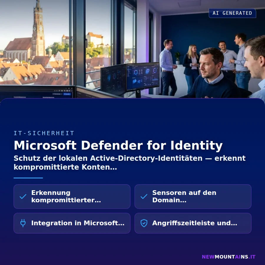 Microsoft Defender for Identity – Schutz der lokalen Active-Directory-Identitäten — erkennt kompromittierte Konten | Newmountains.IT aus Landshut