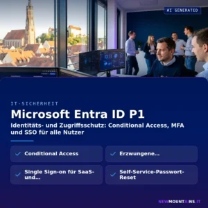Microsoft Entra ID P1 – Identitäts- und Zugriffsschutz: Conditional Access, MFA und SSO für alle Nutzer | Newmountains.IT aus Landshut