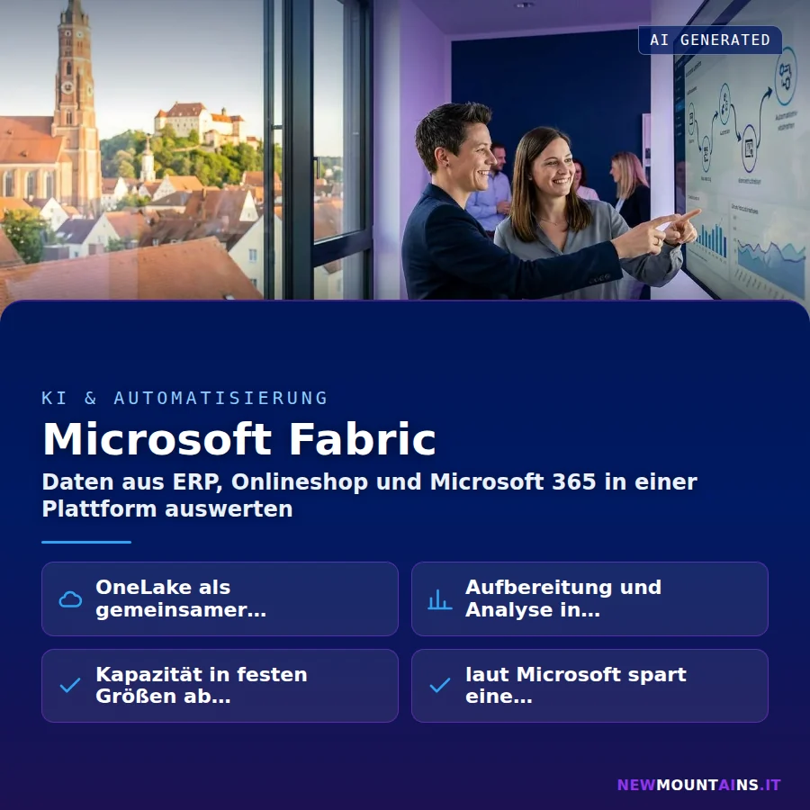 Microsoft Fabric – Daten aus ERP, Onlineshop und Microsoft 365 in einer Plattform auswerten | Newmountains.IT aus Landshut