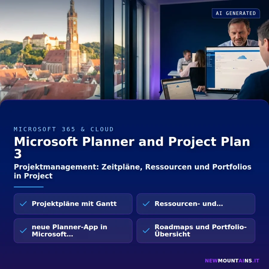 Microsoft Planner and Project Plan 3 – Projektmanagement: Zeitpläne, Ressourcen und Portfolios in Project | Newmountains.IT aus Landshut