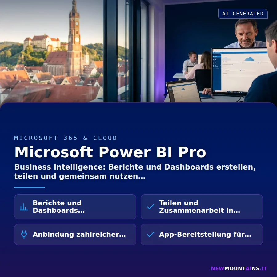 Microsoft Power BI Pro – Business Intelligence: Berichte und Dashboards erstellen, teilen und gemeinsam nutzen | Newmountains.IT aus Landshut