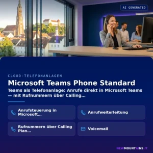 Microsoft Teams Phone Standard – Teams als Telefonanlage: Anrufe direkt in Microsoft Teams — mit Rufnummern über Calling | Newmountains.IT aus Landshut
