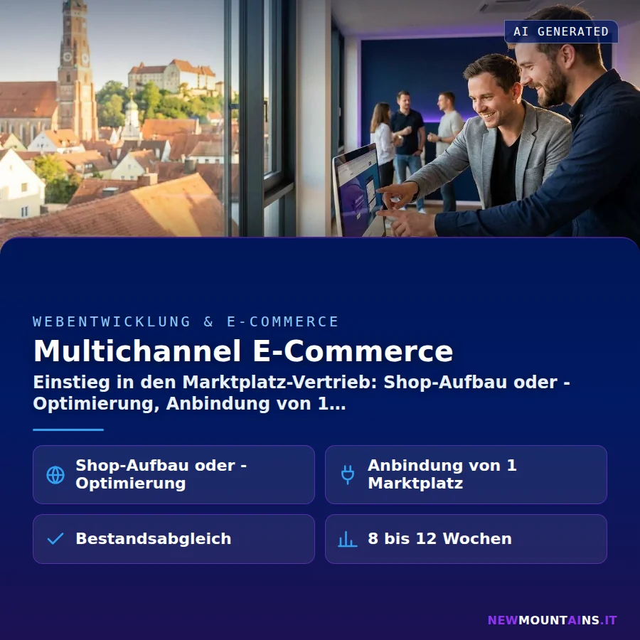 Multichannel E-Commerce – Einstieg in den Marktplatz-Vertrieb: Shop-Aufbau oder -Optimierung, Anbindung von 1 | Newmountains.IT aus Landshut