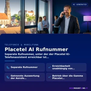 Placetel AI Rufnummer – Separate Rufnummer, unter der der Placetel KI-Telefonassistent erreichbar ist | Newmountains.IT aus Landshut