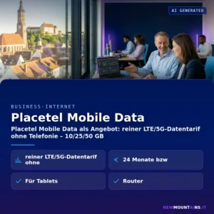 Placetel Mobile Data – Placetel Mobile Data als Angebot: reiner LTE/5G-Datentarif ohne Telefonie – 10/25/50 GB | Newmountains.IT aus Landshut
