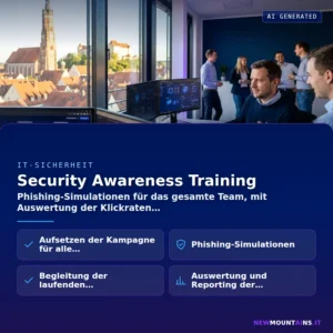 Security Awareness Training – Phishing-Simulationen für das gesamte Team, mit Auswertung der Klickraten | Newmountains.IT aus Landshut