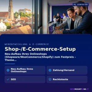 Shop-/E-Commerce-Setup – Neu-Aufbau Ihres Onlineshops (Shopware/WooCommerce/Shopify) zum Festpreis – Theme | Newmountains.IT aus Landshut