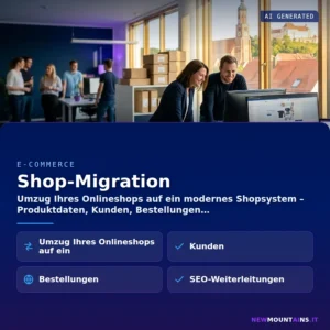 Shop-Migration – Umzug Ihres Onlineshops auf ein modernes Shopsystem – Produktdaten, Kunden, Bestellungen | Newmountains.IT aus Landshut