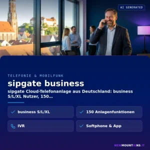 sipgate business – sipgate Cloud-Telefonanlage aus Deutschland: business S/L/XL Nutzer, 150 | Newmountains.IT aus Landshut