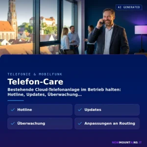 Telefon-Care – Bestehende Cloud-Telefonanlage im Betrieb halten: Hotline, Updates, Überwachung | Newmountains.IT aus Landshut