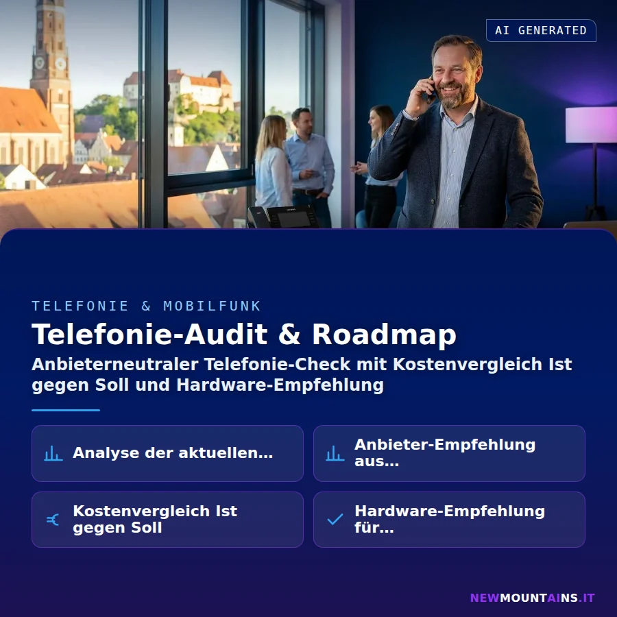 Telefonie-Audit & Roadmap – Anbieterneutraler Telefonie-Check mit Kostenvergleich Ist gegen Soll und Hardware-Empfehlung | Newmountains.IT aus Landshut