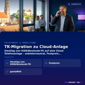TK-Migration zu Cloud-Anlage – Umstieg von ISDN/Bestands-TK auf eine Cloud-Telefonanlage – anbieterneutral, Festpreis | Newmountains.IT aus Landshut