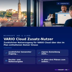 VARIO Cloud Zusatz-Nutzer – Zusätzlicher Nutzerzugang für VARIO Cloud über den im Plan enthaltenen Nutzer hinaus | Newmountains.IT aus Landshut