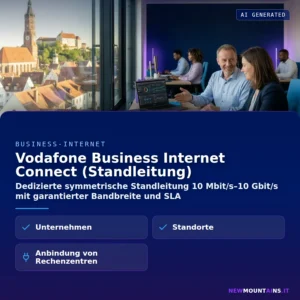 Vodafone Business Internet Connect (Standleitung) – Dedizierte symmetrische Standleitung 10 Mbit/s–10 Gbit/s mit garantierter Bandbreite und SLA | Newmountains.IT aus Landshut