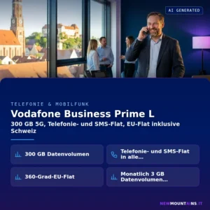 Vodafone Business Prime L – 300 GB 5G, Telefonie- und SMS-Flat, EU-Flat inklusive Schweiz | Newmountains.IT aus Landshut