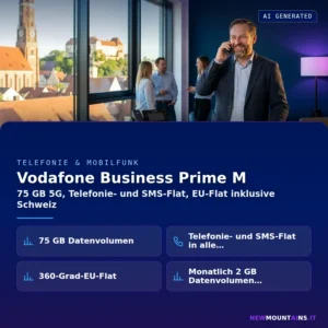 Vodafone Business Prime M – 75 GB 5G, Telefonie- und SMS-Flat, EU-Flat inklusive Schweiz | Newmountains.IT aus Landshut