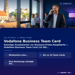 Vodafone Business Team Card – Günstige Zusatzkarten zur Business-Prime-Hauptkarte — Vodafone Business Team Card (10 GB) | Newmountains.IT aus Landshut
