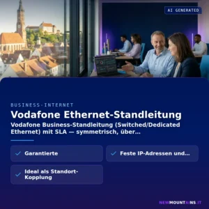 Vodafone Ethernet-Standleitung – Vodafone Business-Standleitung (Switched/Dedicated Ethernet) mit SLA — symmetrisch, über | Newmountains.IT aus Landshut