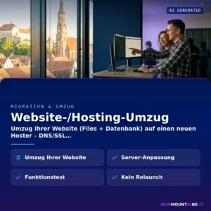 Website-/Hosting-Umzug – Umzug Ihrer Website (Files + Datenbank) auf einen neuen Hoster – DNS/SSL | Newmountains.IT aus Landshut